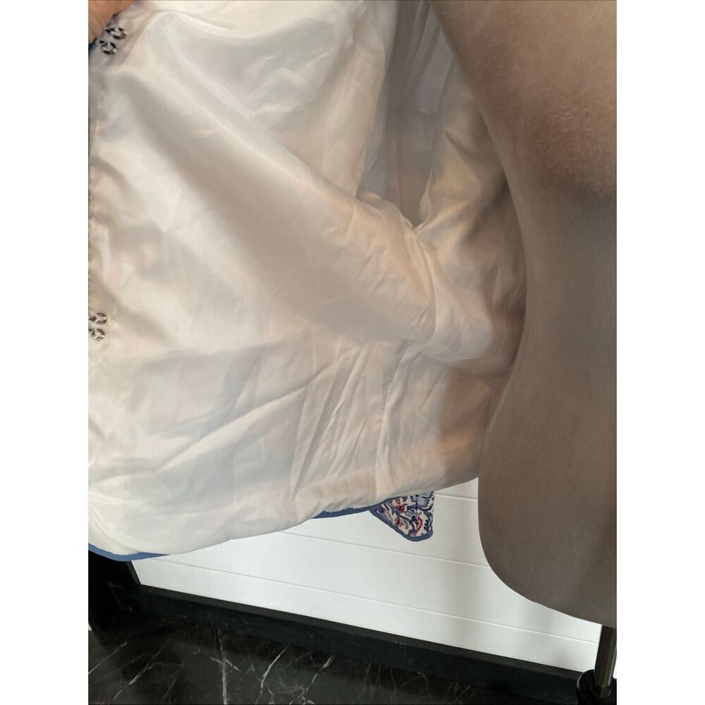 Quilted Floral Print Women's Jacket 7 FOR ALL MANKIND w/Pockets / Size Medium /0 - Picture 8 of 12